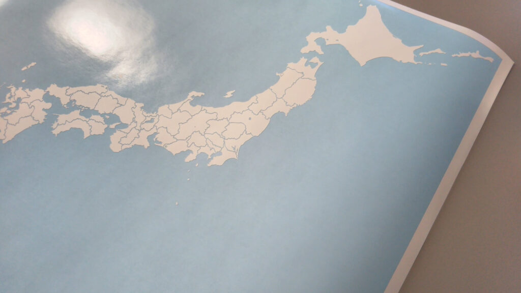 カッティングシートの日本地図